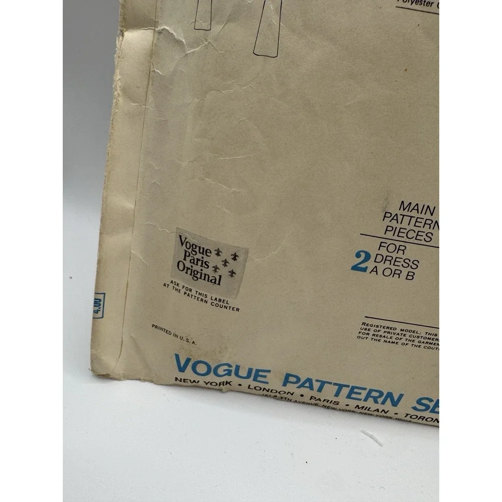 Vogue 1648 Christian Dior Paris Original Halter Dress‎ Pattern Sz 10 Cut 1970s